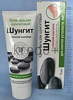 Крем-бальзам для снятия усталости ног `Шунгит` с конским каштаном